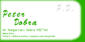 peter dobra business card